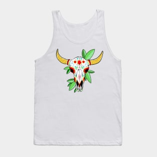 Mexican bull skull Tank Top